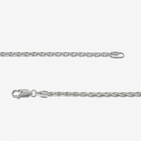 Made in Italy Mens Sterling Silver 24 Inch Wheat Chain Necklace