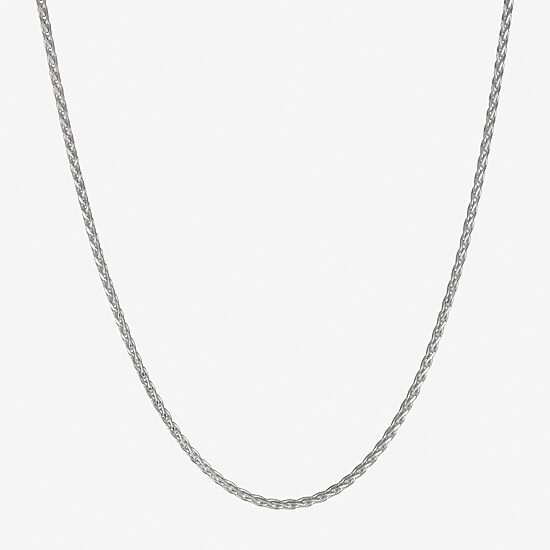 Made in Italy Mens Sterling Silver 24 Inch Wheat Chain Necklace