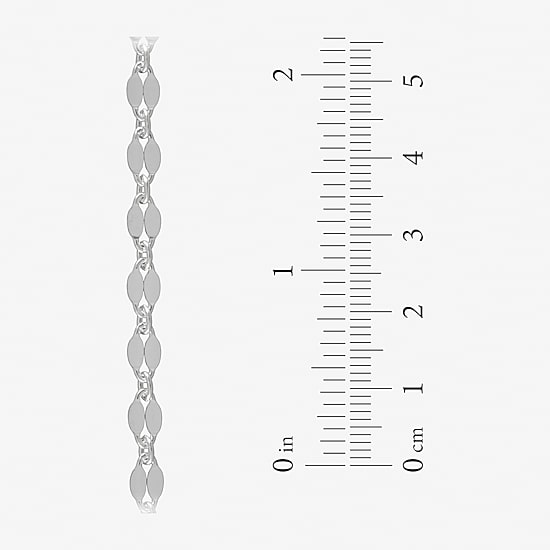 Made in Italy Womens Sterling Silver 18 Inch Link Chain Necklace