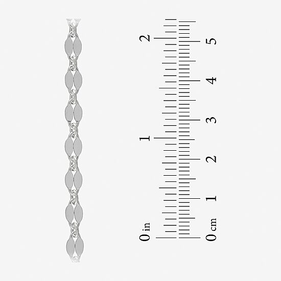 Made in Italy Womens Sterling Silver 24 Inch Link Chain Necklace