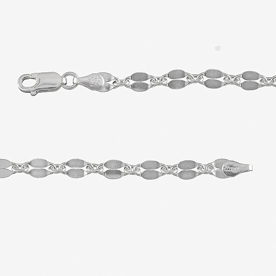 Made in Italy Womens Sterling Silver 24 Inch Link Chain Necklace