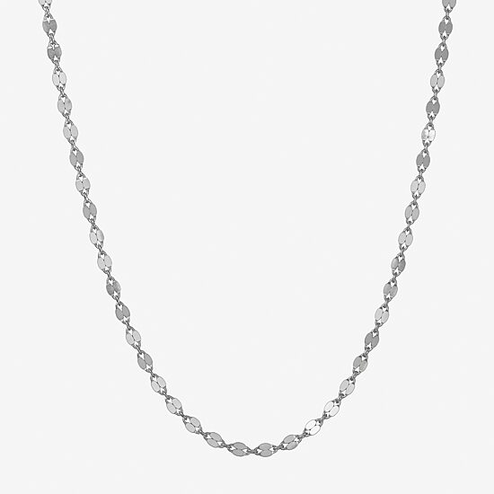 Made in Italy Womens Sterling Silver 24 Inch Link Chain Necklace