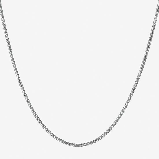Made in Italy Mens Sterling Silver 30 Inch Box Chain Necklace