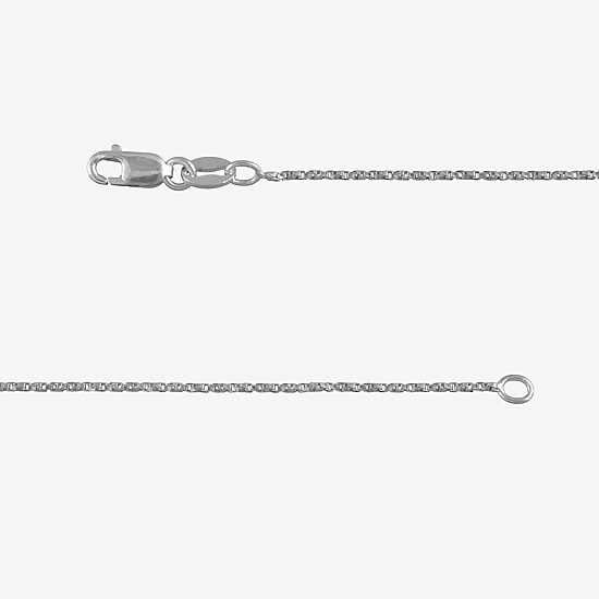 Made in Italy Womens Sterling Silver 18 Inch Box Chain Necklace