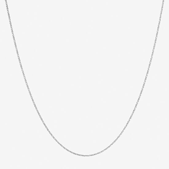 Made in Italy Womens Sterling Silver 18 Inch Box Chain Necklace