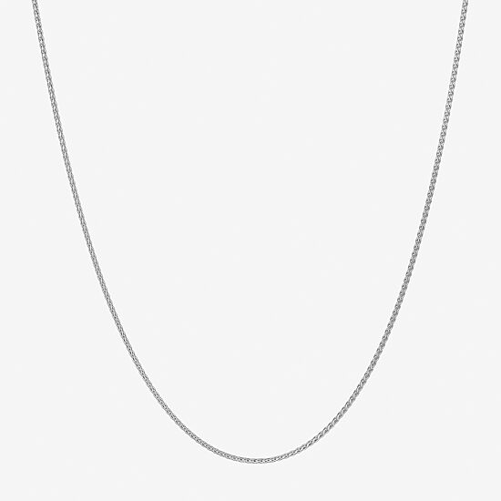 Made in Italy Sterling Silver 18 - 24 Inch Solid Wheat Chain Necklace