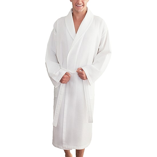 Linum Home Textiles Waffle Weave Unisex Adult Long Length Long Sleeve Robe