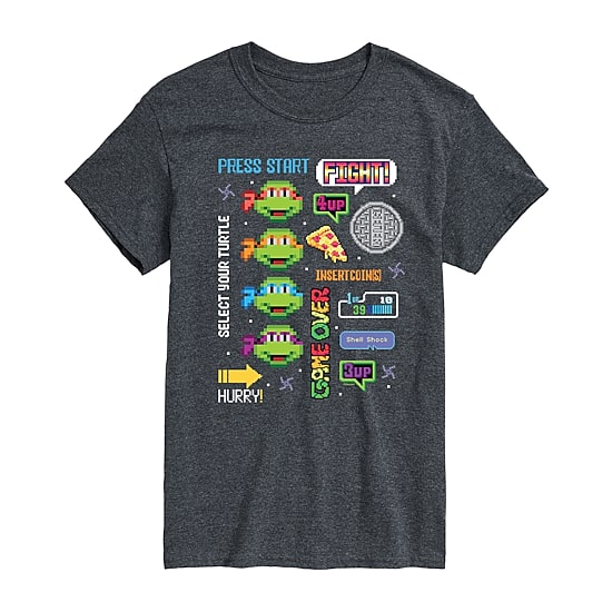 Mens Crew Neck Short Sleeve Classic Fit Teenage Mutant Ninja Turtles Graphic T-Shirt