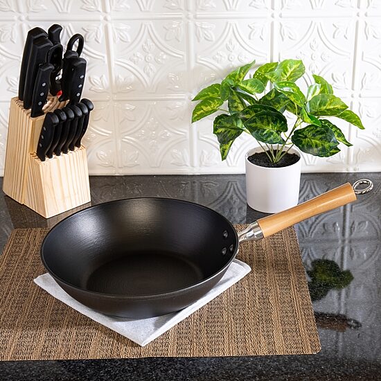 Joyce Chen Cast Iron 14" Stir Fry Pan