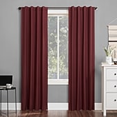 Sun Zero Cyrus Thermal Rod Pocket Back Tab Energy Saving 100% Blackout Single Curtain Panel