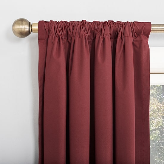 Sun Zero Cyrus Thermal Rod Pocket Back Tab Energy Saving 100% Blackout Single Curtain Panel