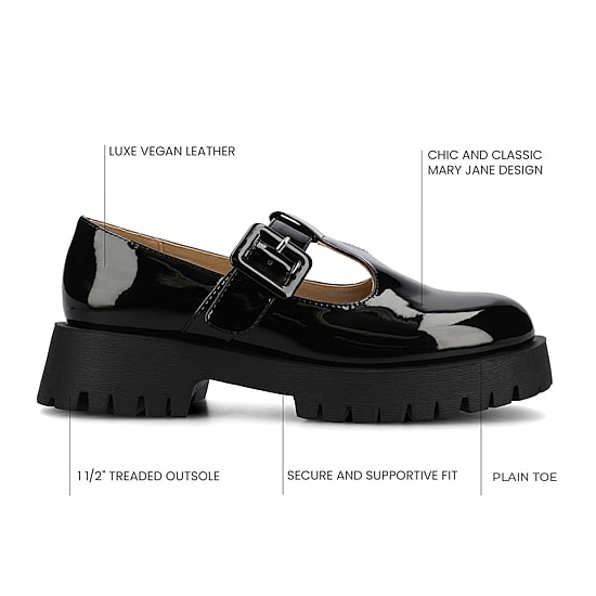 Journee Collection Suvi Womens Round Closed Toe Mary Jane Shoes