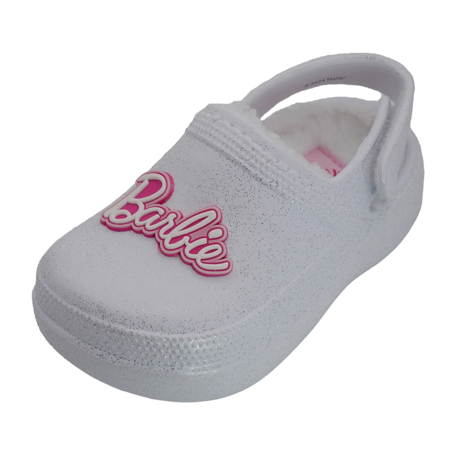 Barbie Faux Fur Toddler Girls Round Closed Toe Clogs