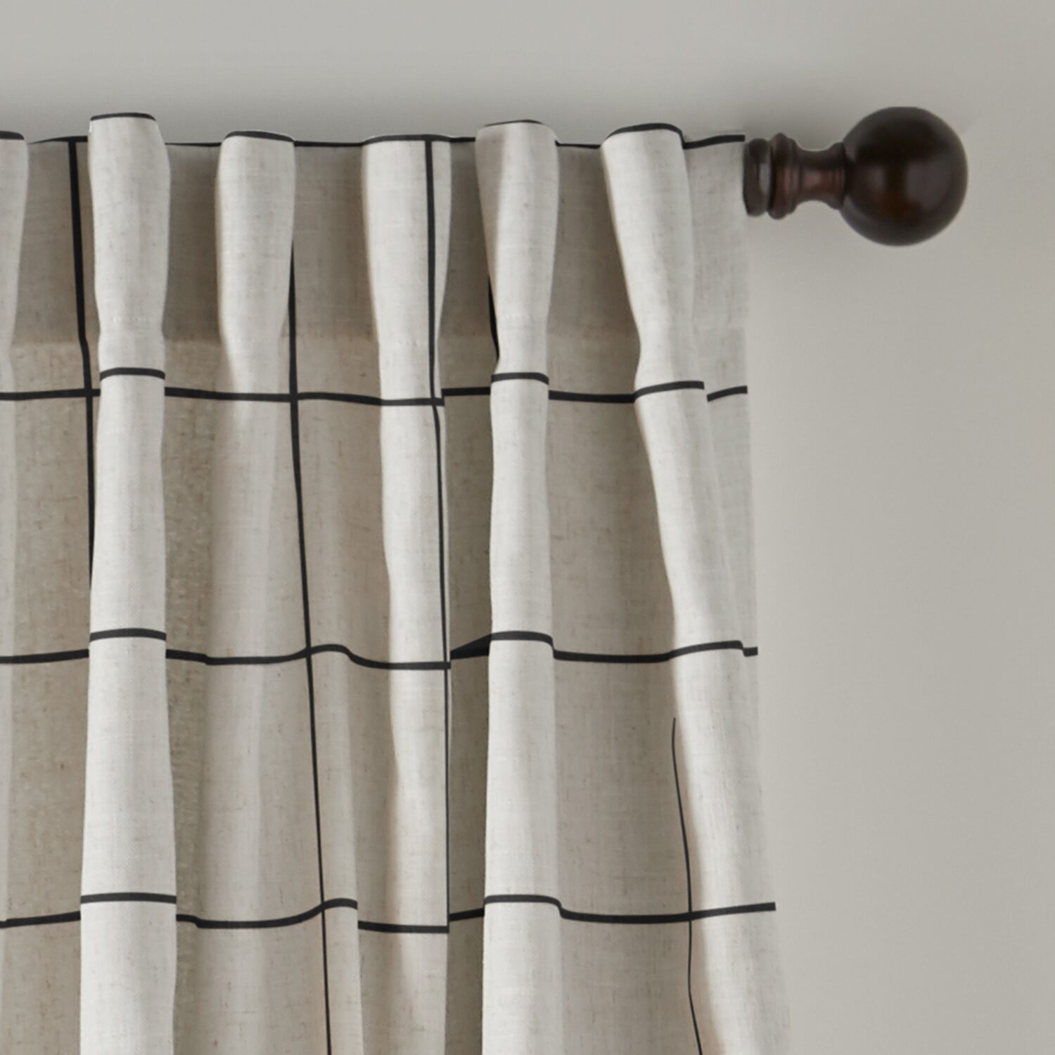 Threadmade Brighton Rod Pocket Back Tab Energy Saving Blackout Single Curtain Panel