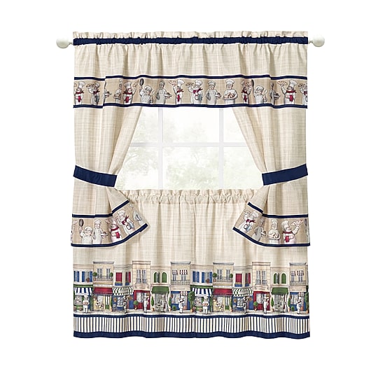 Achim 3-pc. Rod Pocket Kitchen Curtains & Drapes Window Set