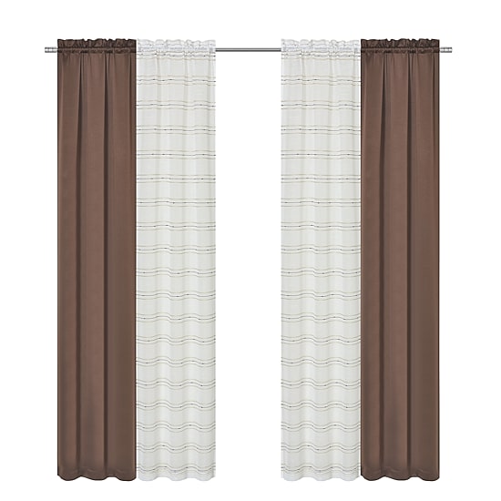 Achim Rod Pocket Room Darkening Set of 4 Curtain Panel