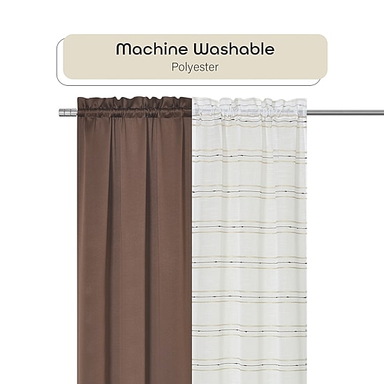 Achim Rod Pocket Room Darkening Set of 4 Curtain Panel