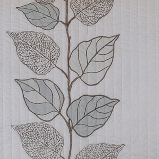 Madison Park Rochelle 6-Pc Embroidered Leaf Quilt Set With Throw Pillows