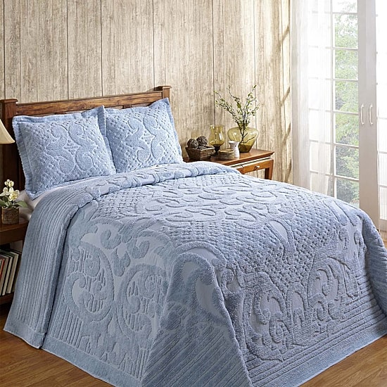 Better Trends Ashton 100% Cotton Chenille Tufted Medallion Pattern Bedspread