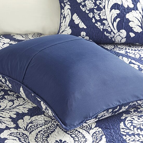 Madison Park Marcella 6-Pc Printed Cotton Quilt Set With Throw Pillows