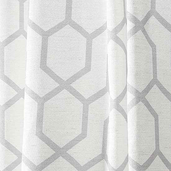 Nicole Miller Hexa Rod Pocket Back Tab Light-Filtering Set of 2 Curtain Panel