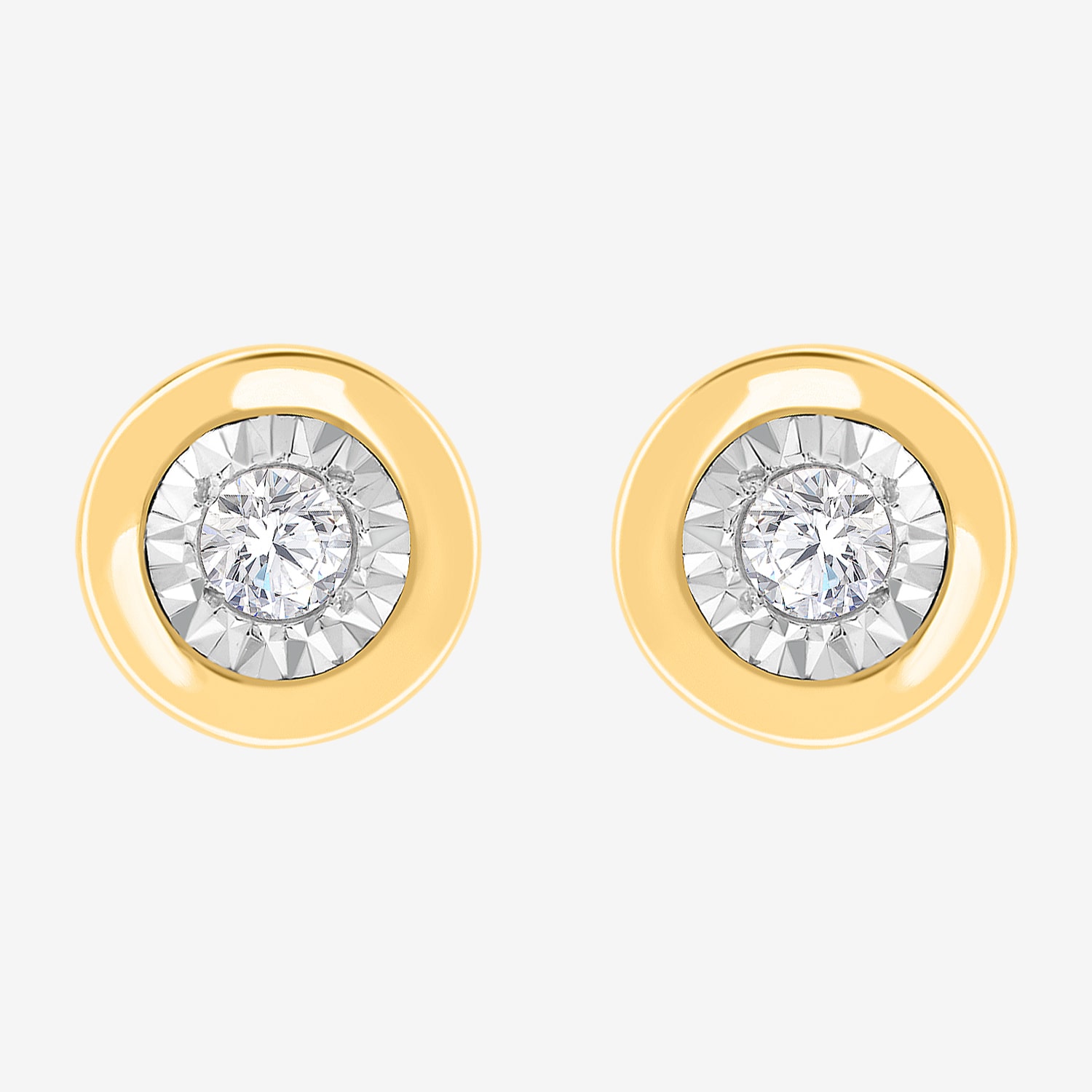 1/10 CT. T.W. Lab Grown Diamond Sterling Silver 5.9mm Round Stud Earrings