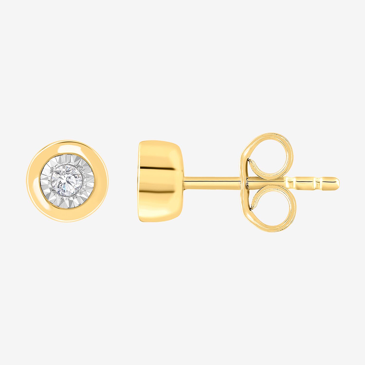 1/10 CT. T.W. Lab Grown Diamond Sterling Silver 5.9mm Round Stud Earrings