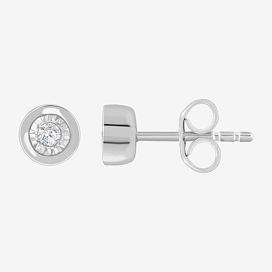 1/10 CT. T.W. Lab Grown Diamond Sterling Silver 5.9mm Round Stud Earrings
