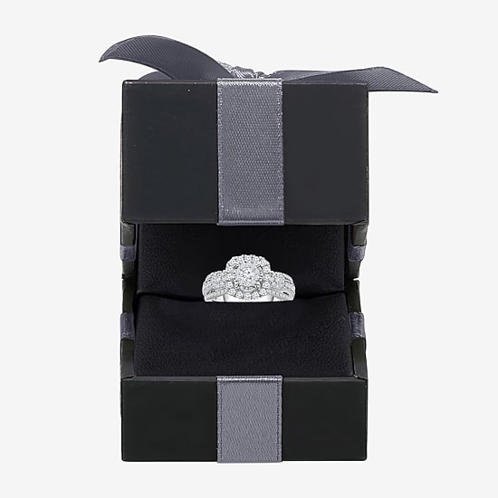 Love Lives Forever (I / I1) Womens 1 CT. T.W. Lab Grown White Diamond 10K Gold Bridal Set