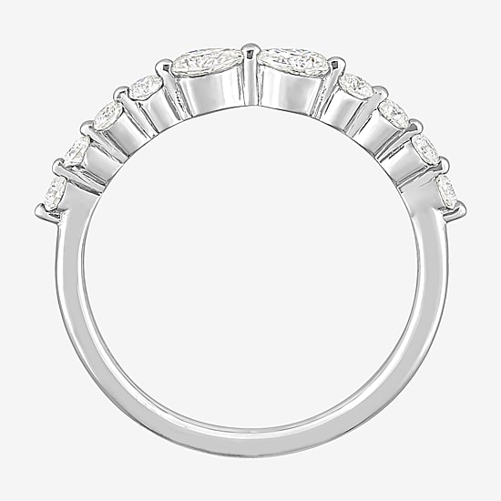 Womens 5/8 CT. T.W. Lab Created White Moissanite Sterling Silver Wedding Band