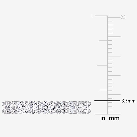 Womens 3MM 2 1/2 CT. T.W. Lab Created White Moissanite Sterling Silver Eternity Wedding Band