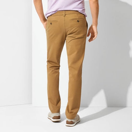 St. John's Bay Temp Flex Mens Slim Fit Flat Front Pant