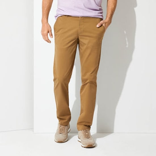 St. John's Bay Temp Flex Mens Slim Fit Flat Front Pant