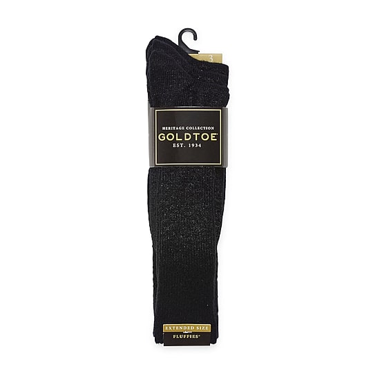 Gold Toe Fluffies Mens 3 Pair Big and Tall Crew Socks