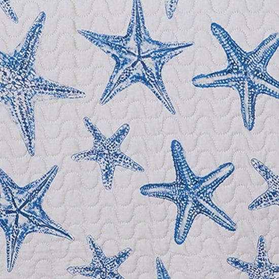 Linery Blue Starfish Reversible Reversible Quilt Set