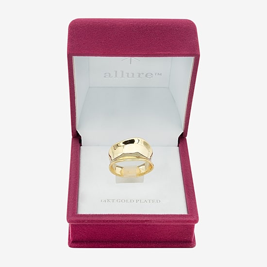 Sparkle Allure Womens 6MM 14K Gold Over Brass Band