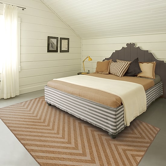Covington Home Kehlani Chevron Stripe Indoor Outdoor Rectangular Accent Rug