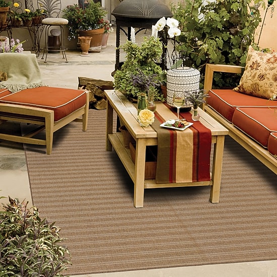 Covington Home Kehlani Tonal Stripe Indoor Outdoor Rectangular Area Rug