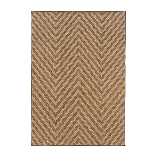 Covington Home Kehlani Chevron Stripe Indoor Outdoor Rectangular Area Rug