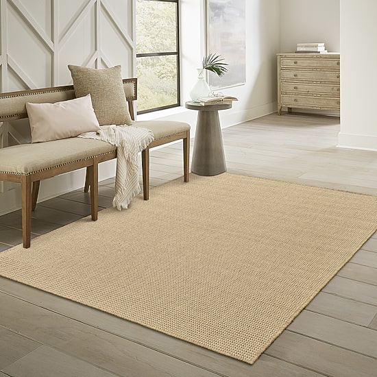 Covington Home Kehlani Flat Woven Solid Indoor Outdoor Rectangular Area Rug