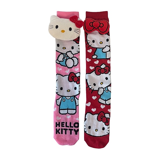 Crazy Sock Big Kid Unisex 1 Pair Hello Kitty Knee High Socks