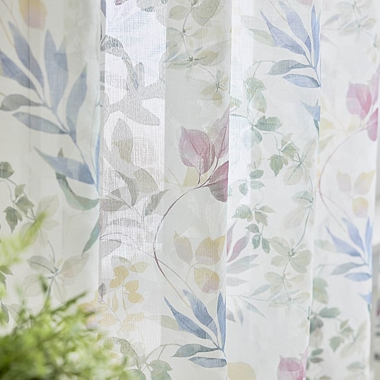Martha Stewart Jardin Grommet Top Sheer Single Curtain Panel