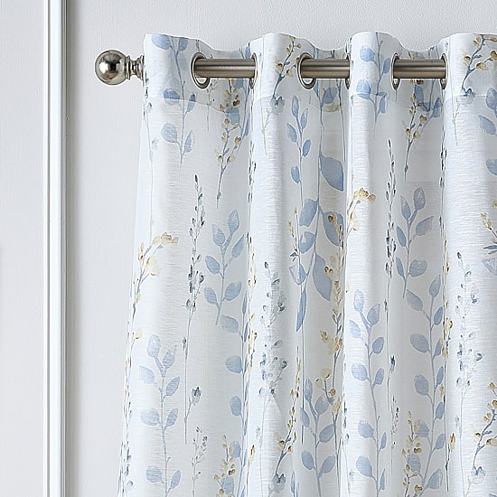 Martha Stewart Spring Blooms Grommet Top Sheer Single Curtain Panel