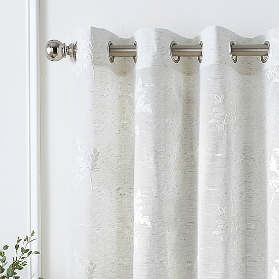 Martha Stewart Soriah Grommet Top Sheer Single Curtain Panel
