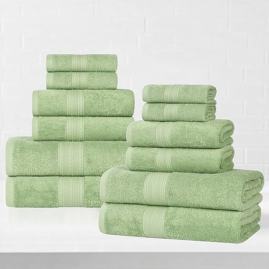 SUPERIOR® Eco-Friendly Cotton 12-pc. Quick Dry Bath Towel Set