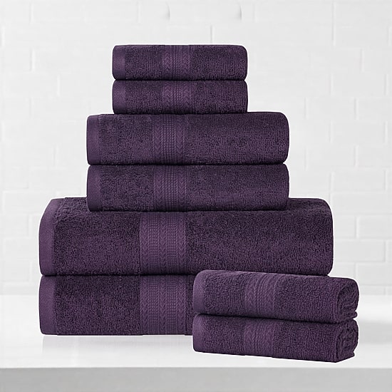 SUPERIOR® Eco-Friendly Cotton 8-pc. Quick Dry Bath Towel Set