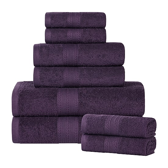 SUPERIOR® Eco-Friendly Cotton 8-pc. Quick Dry Bath Towel Set