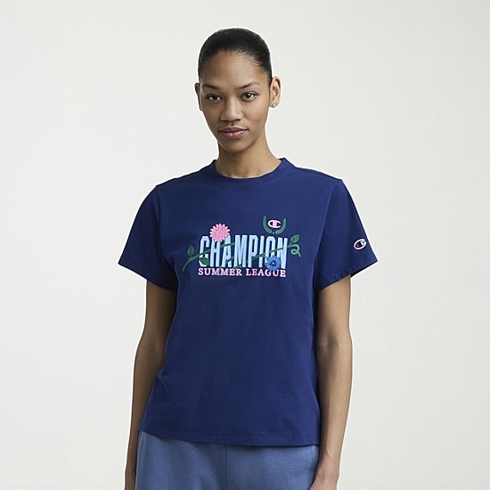 Champion Womens Crew Neck Short Sleeve Active T-Shirt