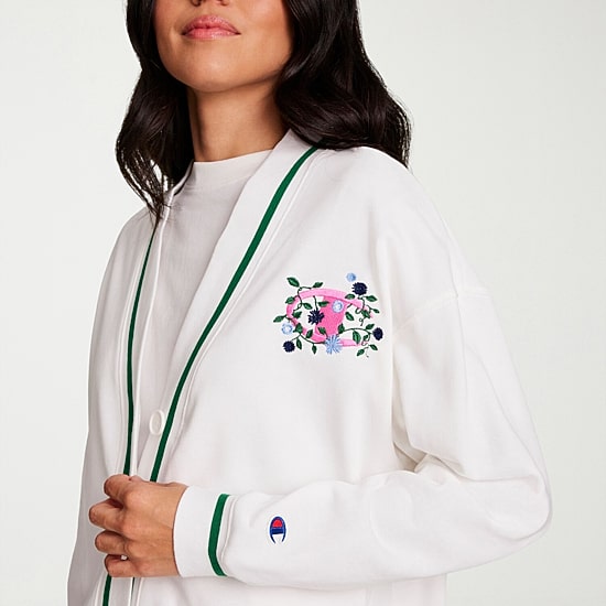 Champion Womens V Neck Long Sleeve Button Cardigan
