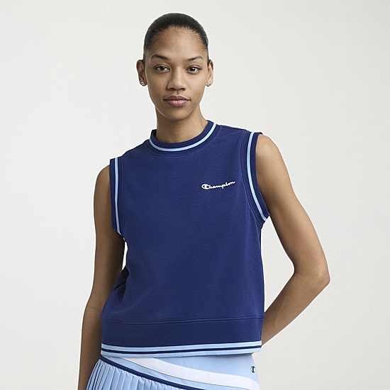 Champion Womens Mock Neck Sleeveless Muscle T-Shirt